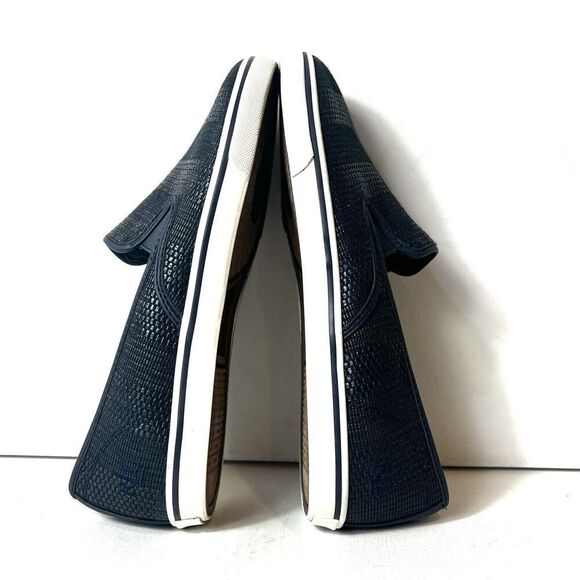 Lauren Ralph Lauren Womens Sz 10B Slip On Flats Casual Shoes Navy Blue Synthetic - Picture 5 of 11